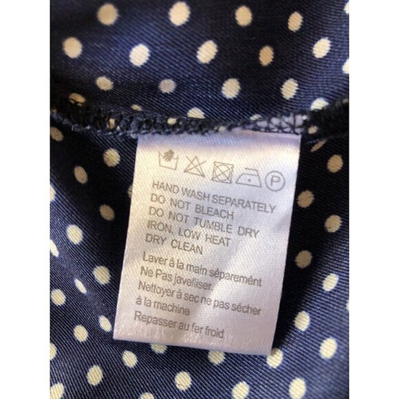 Glamorous Women's Navy Blue Polka Dot Up & Away Wide-Leg Pants Size S Nasty Gal - Picture 8 of 11